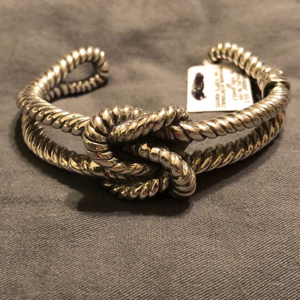NWT Sterling silver double knot bracelet